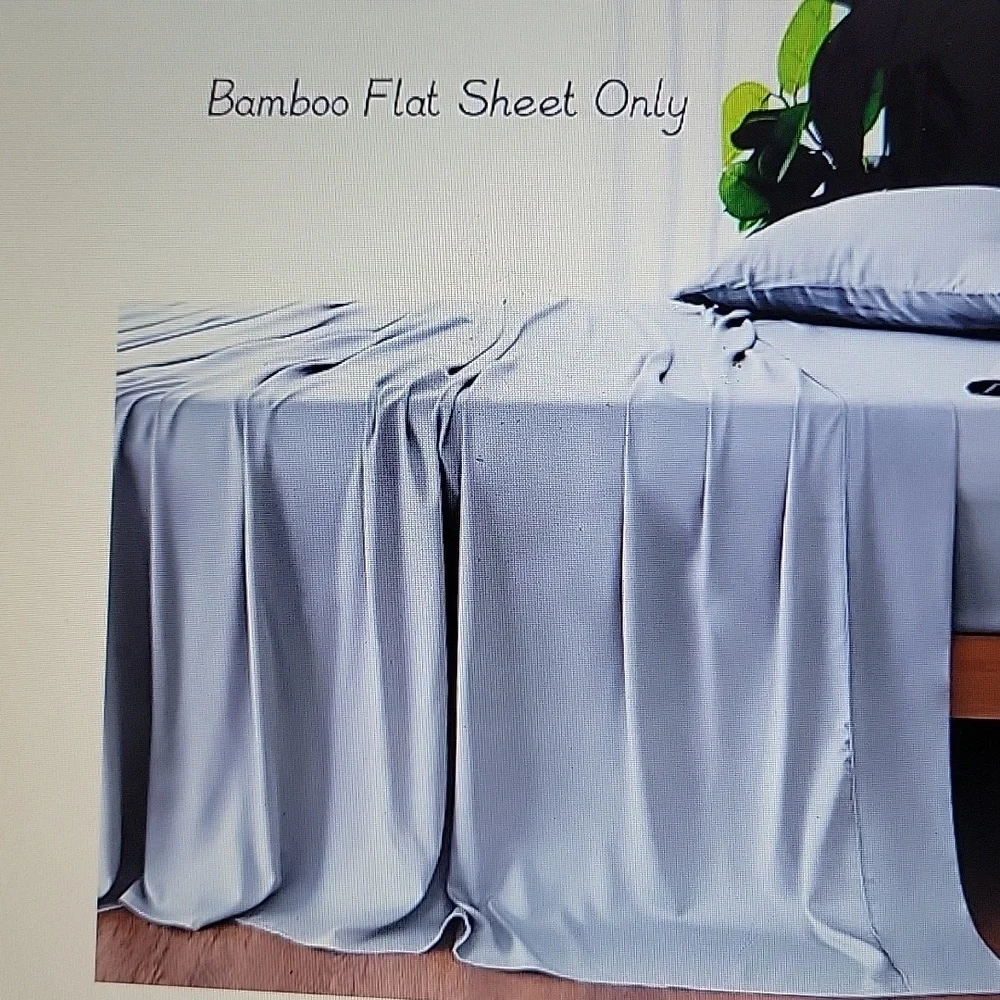 HOTEL SHEETS DIRECT Bamboo Twin Flat Sheet Gray Cooling breathable wicking NEW…